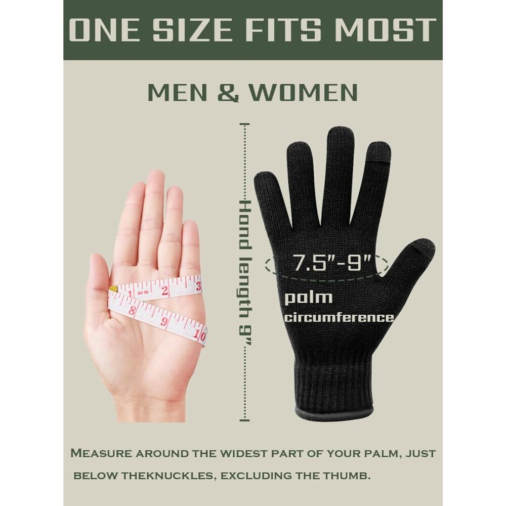 Winter Gloves Touchscreen Warm Knitted Gloves Wor… - image 5